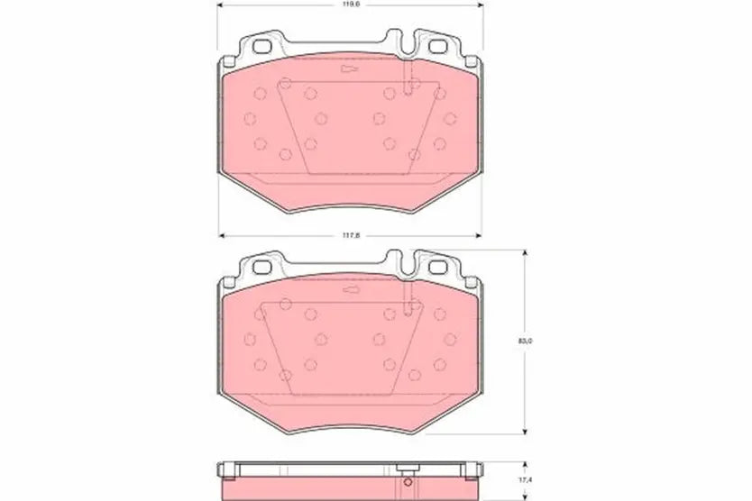 Brake Pad Set, Disc Brake GDB1575 - TRW