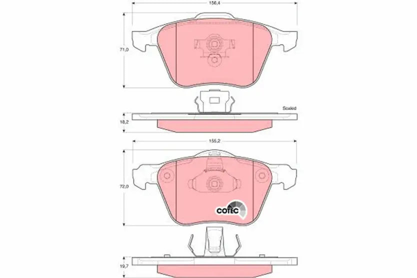Brake Pad Set, Disc Brake GDB1576 - TRW