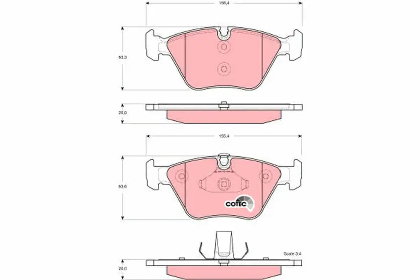 Brake Pad Set, Disc Brake GDB1577 - TRW