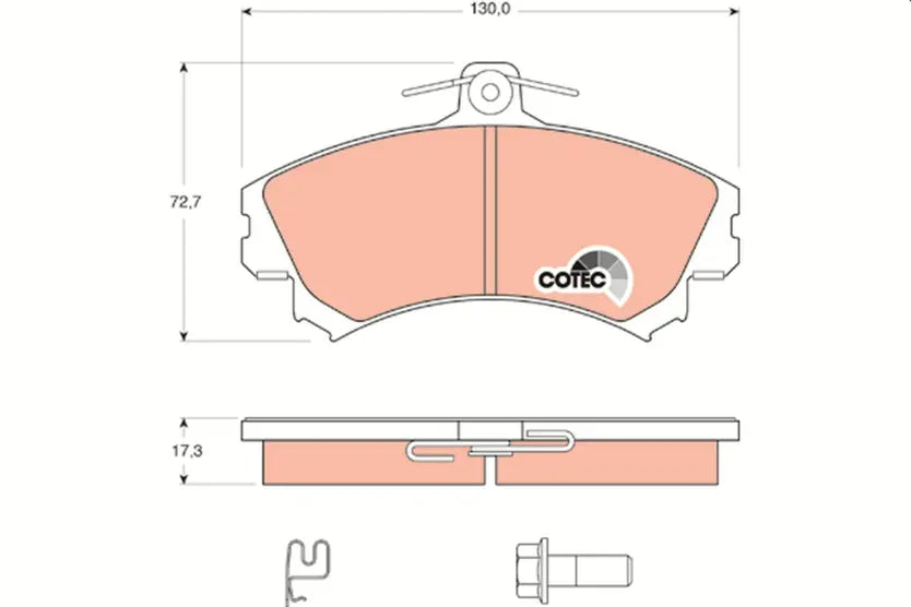 Brake Pad Set, Disc Brake GDB1584 - TRW