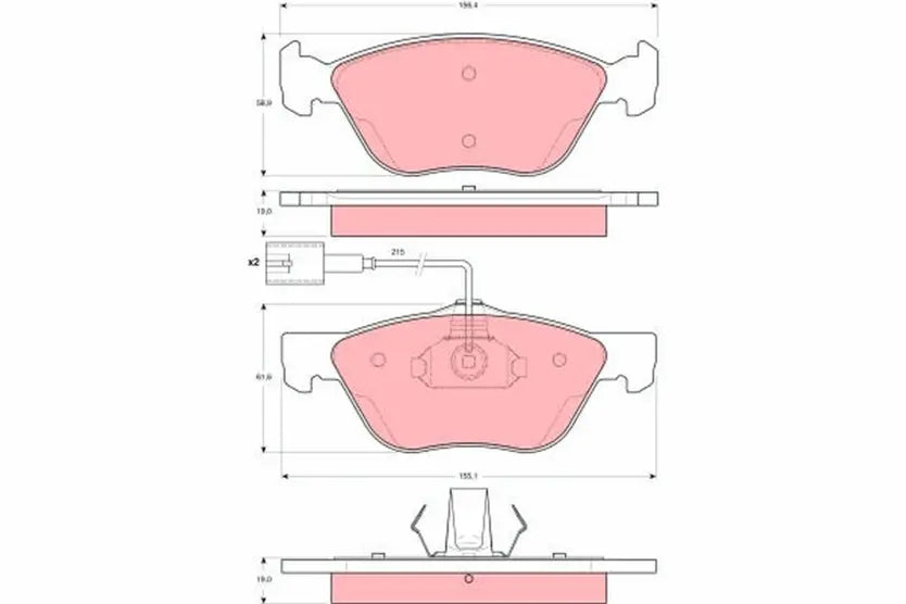 Brake Pad Set, Disc Brake GDB1602 - TRW