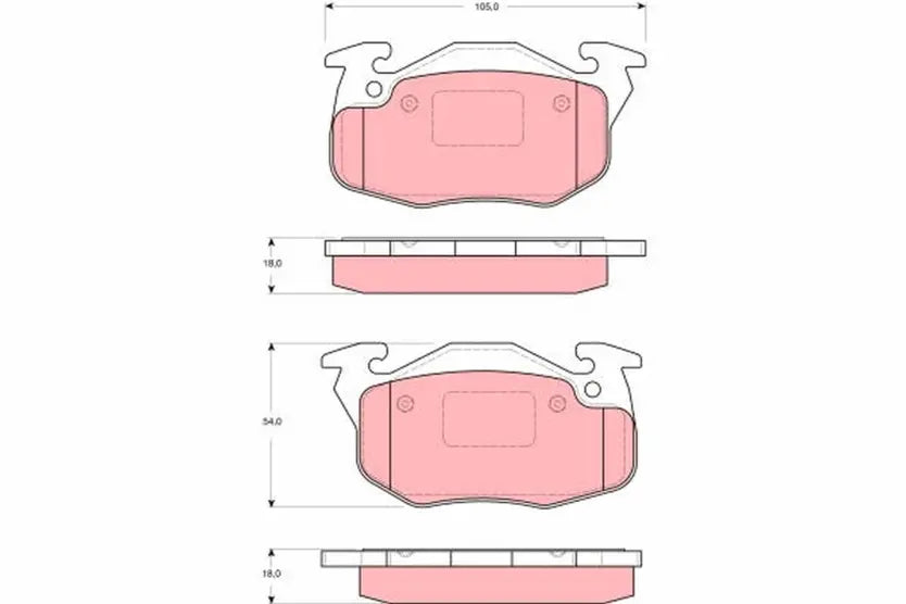 Brake Pad Set, Disc Brake GDB1615 - TRW