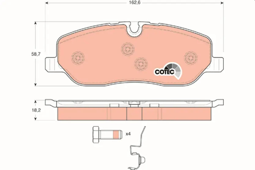 Brake Pad Set, Disc Brake GDB1631 - TRW