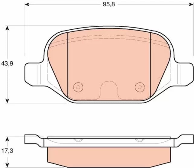 Brake Pad Set, Disc Brake GDB1646 - TRW