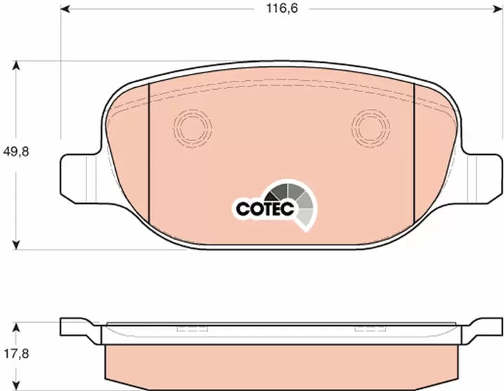 Brake Pad Set, Disc Brake GDB1649 - TRW