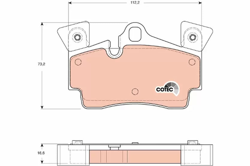 Brake Pad Set, Disc Brake GDB1652 - TRW