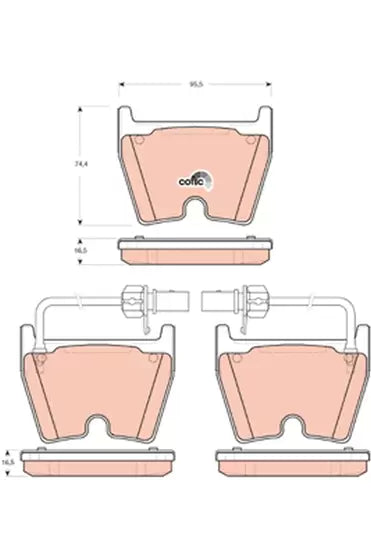Brake Pad Set, Disc Brake GDB1688 - TRW
