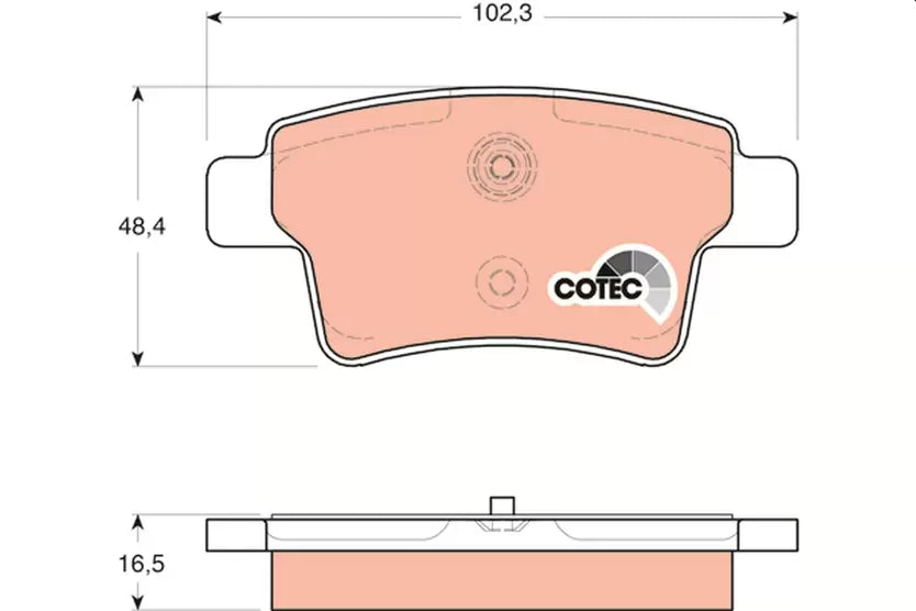 Brake Pad Set, Disc Brake GDB1692 - TRW