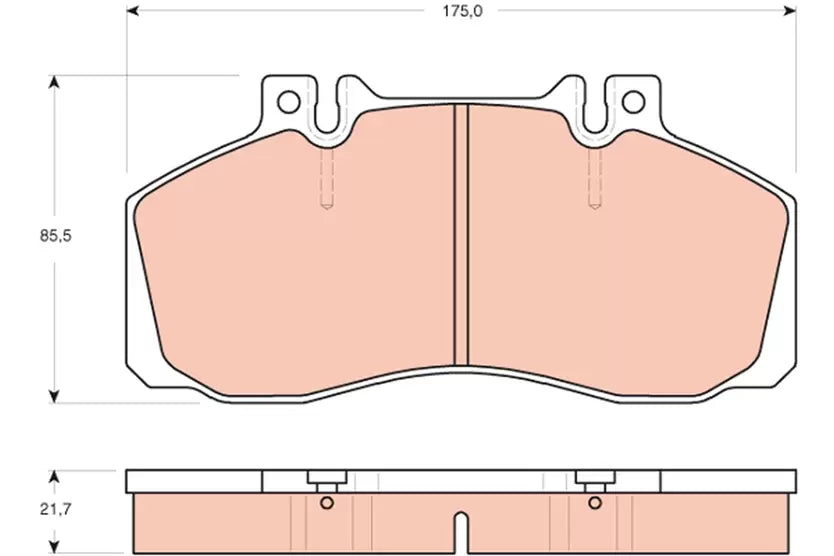 Brake Pad Set, Disc Brake GDB1695 - TRW