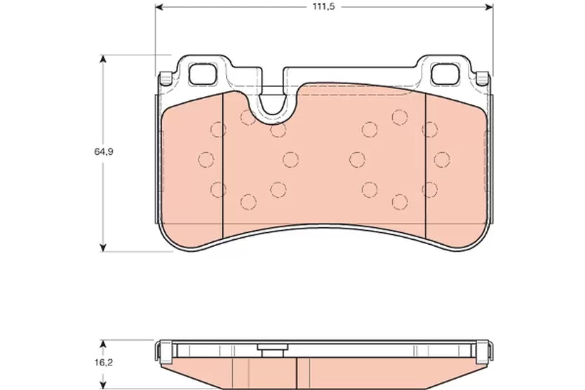 Brake Pad Set, Disc Brake GDB1711 - TRW