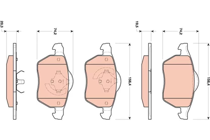 Brake Pad Set, Disc Brake GDB1717 - TRW