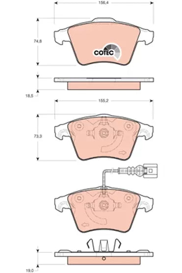 Brake Pad Set, Disc Brake GDB1721 - TRW