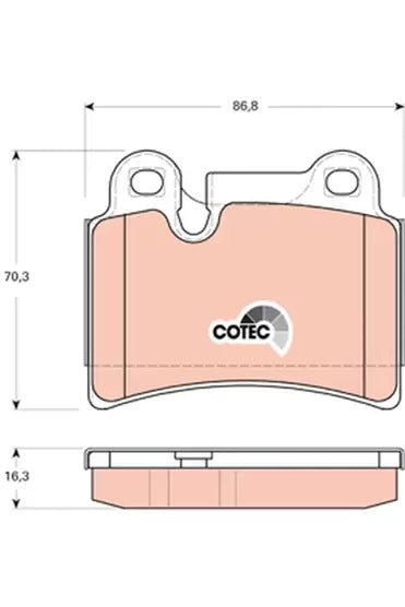 Brake Pad Set, Disc Brake GDB1722 - TRW