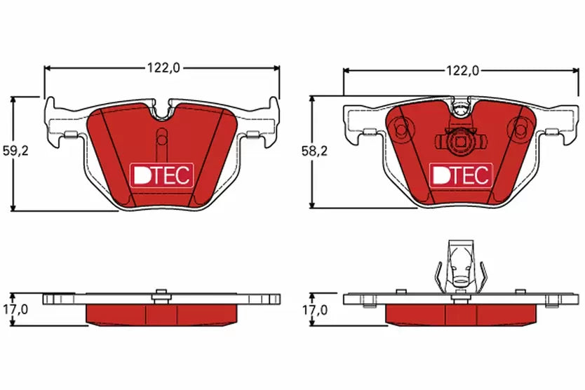 Brake Pad Set, Disc Brake GDB1727DTE - TRW