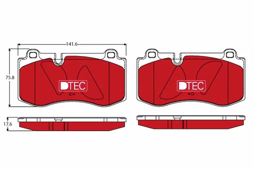 Brake Pad Set, Disc Brake GDB1733DTE - TRW