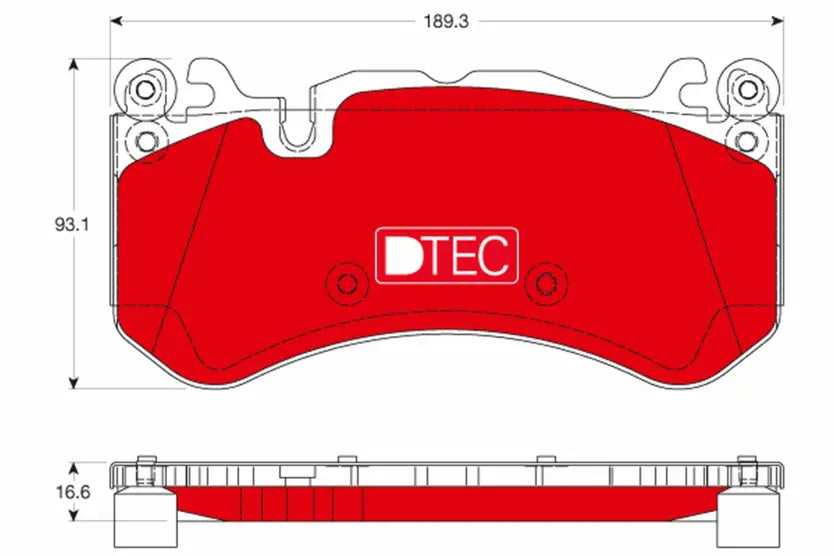 Brake Pad Set, Disc Brake GDB1734DTE - TRW