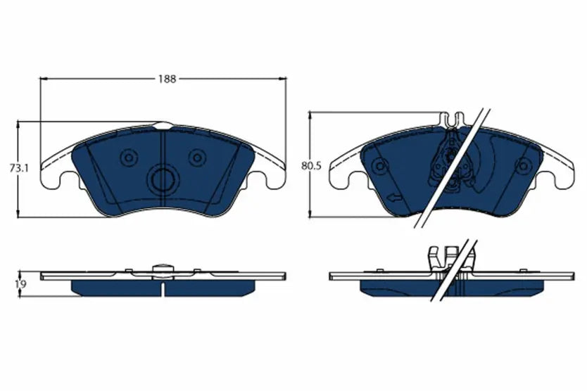 Brake Pad Set, Disc Brake GDB1737BTE - TRW