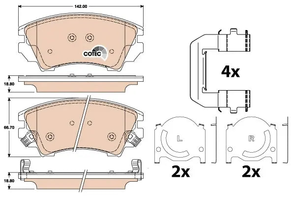 Brake Pad Set, Disc Brake GDB1783 - TRW