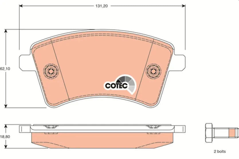 Brake Pad Set, Disc Brake GDB1785 - TRW