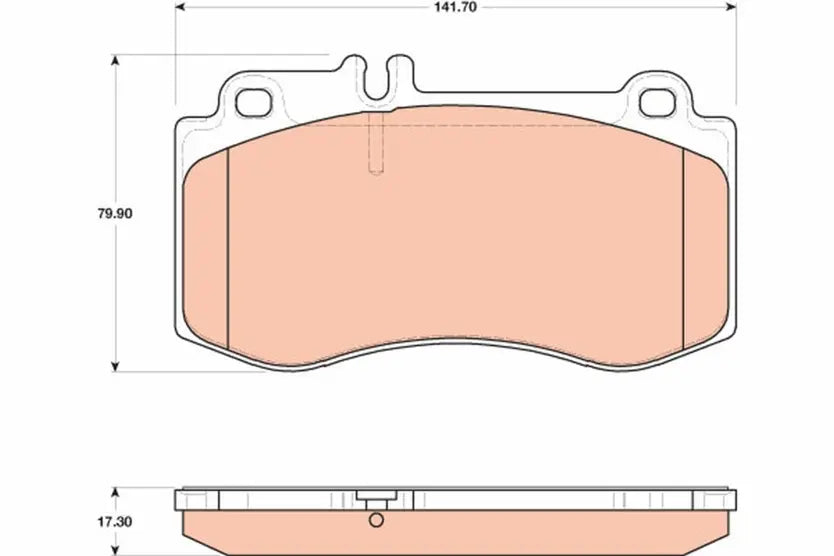 Brake Pad Set, Disc Brake GDB1822 - TRW