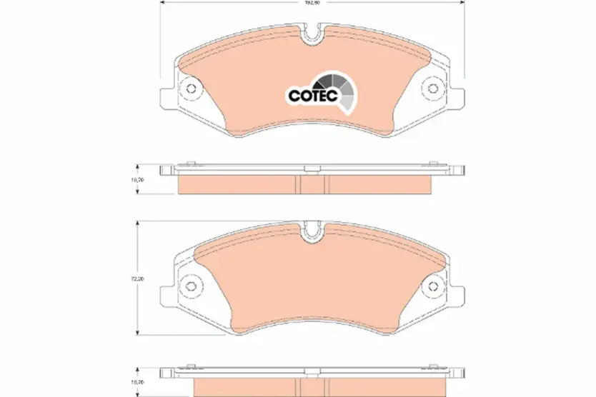 Brake Pad Set, Disc Brake GDB1825 - TRW