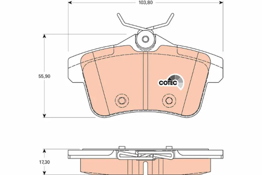 Brake Pad Set, Disc Brake GDB1828 - TRW
