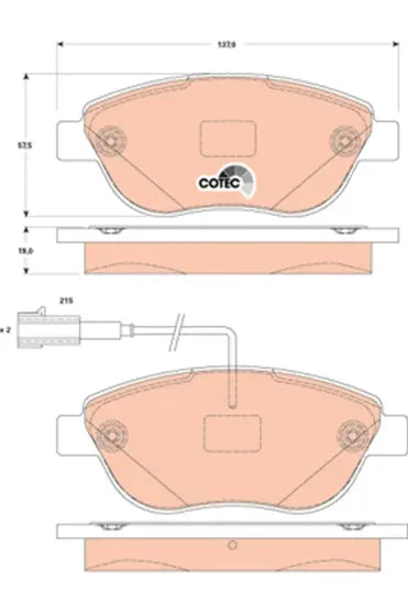 Brake Pad Set, Disc Brake GDB1829 - TRW