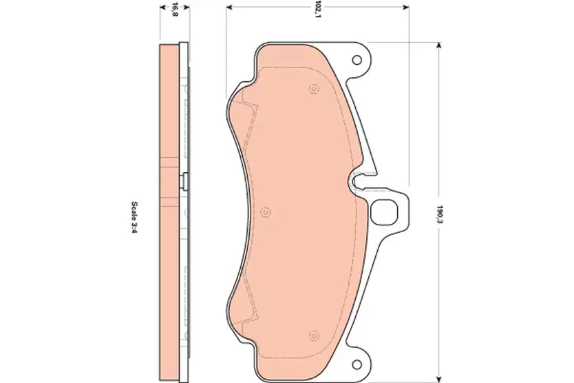 Brake Pad Set, Disc Brake GDB1859 - TRW