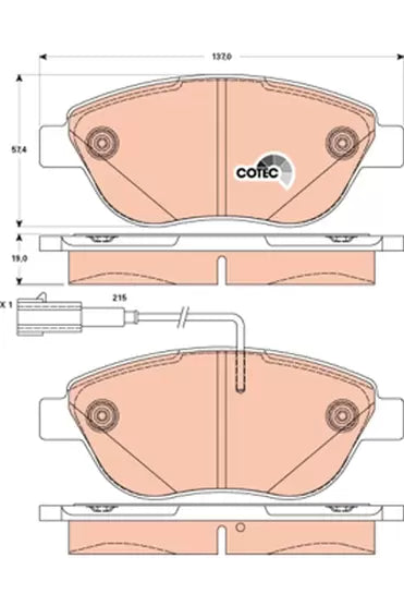 Brake Pad Set, Disc Brake GDB187 - TRW