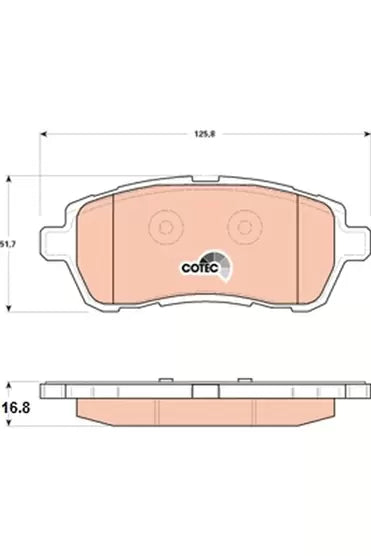 Brake Pad Set, Disc Brake GDB1893 - TRW