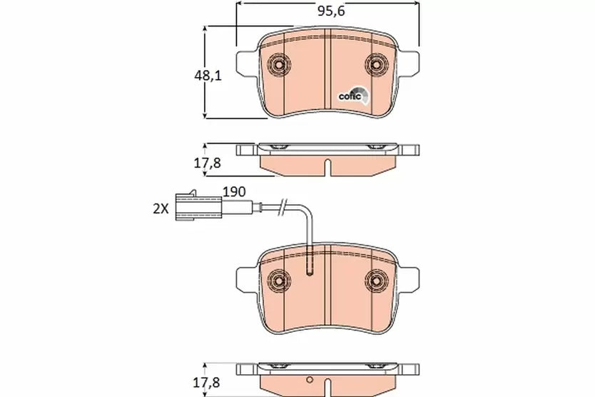 Brake Pad Set, Disc Brake GDB1905 - TRW