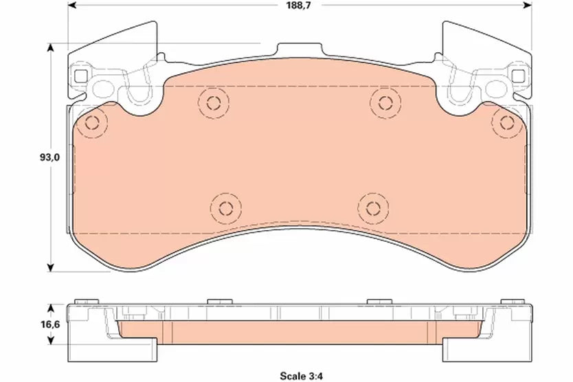 Brake Pad Set, Disc Brake GDB1911 - TRW