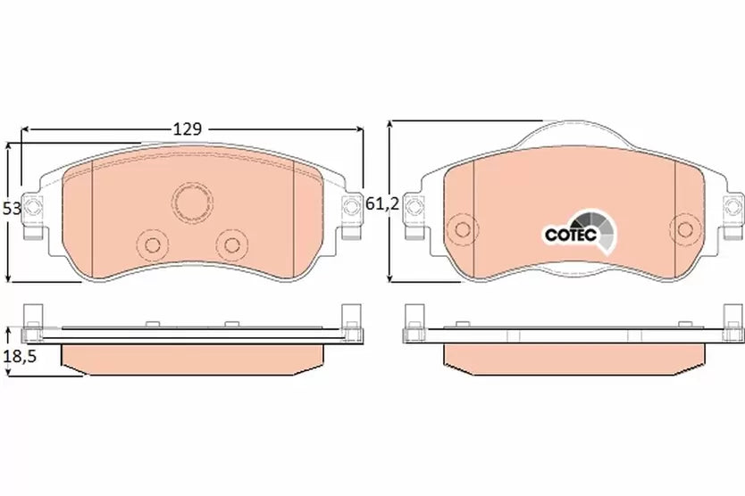 Brake Pad Set, Disc Brake GDB1917 - TRW