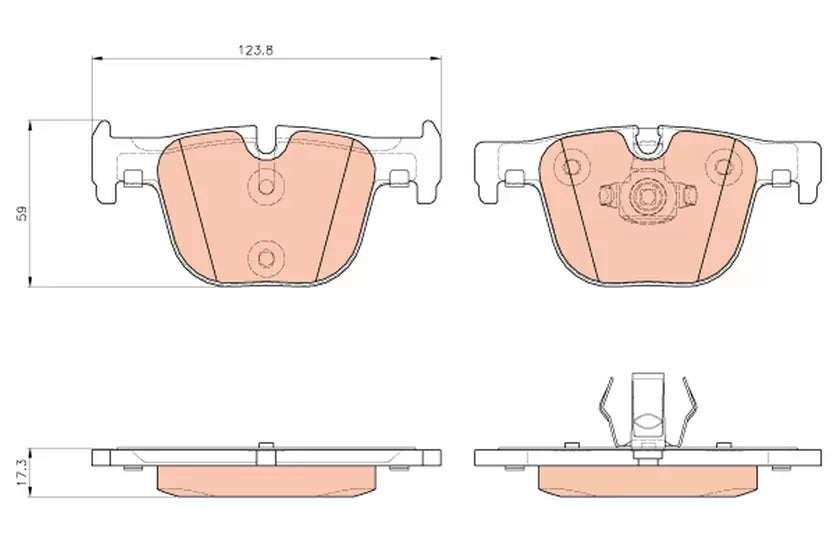 Brake Pad Set, Disc Brake GDB1937 - TRW