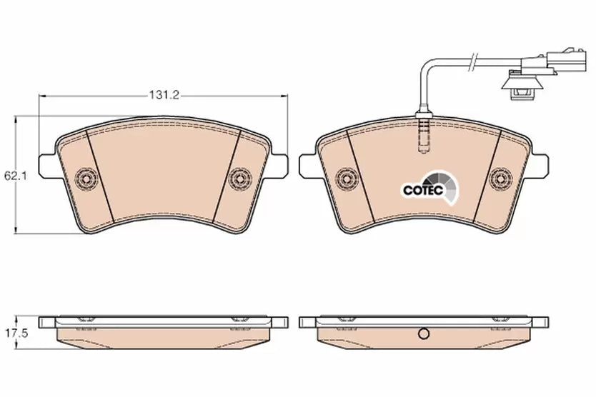 Brake Pad Set, Disc Brake GDB1941 - TRW