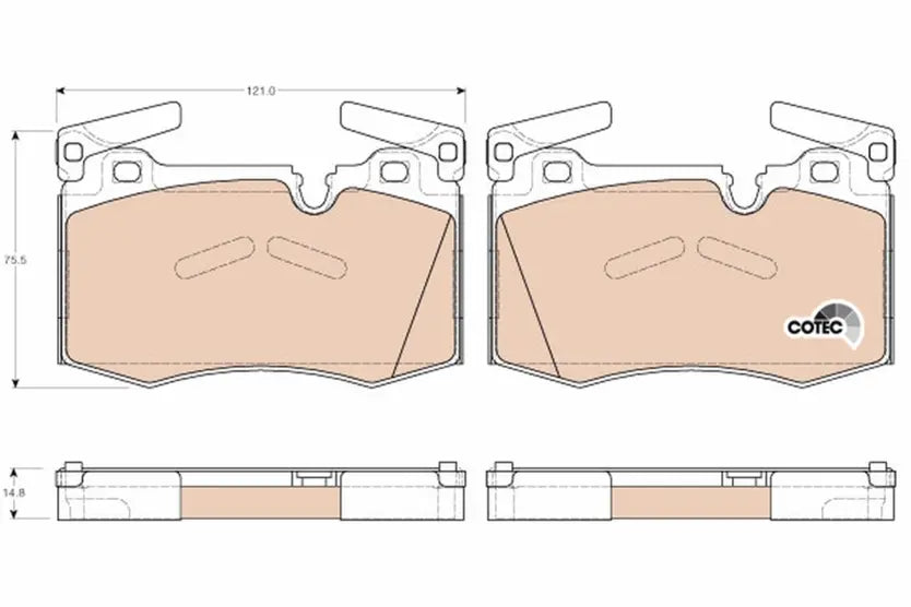 Brake Pad Set, Disc Brake GDB1948 - TRW