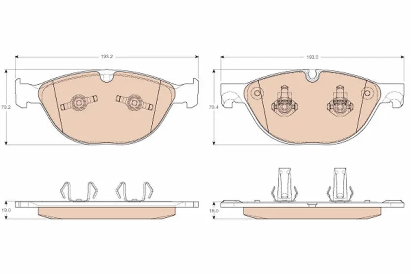 Brake Pad Set, Disc Brake GDB1963 - TRW