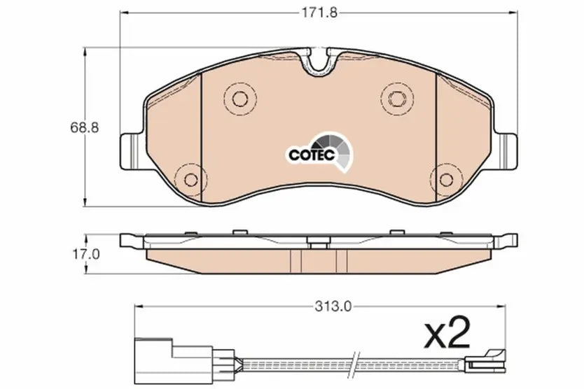 Brake Pad Set, Disc Brake GDB1967 - TRW
