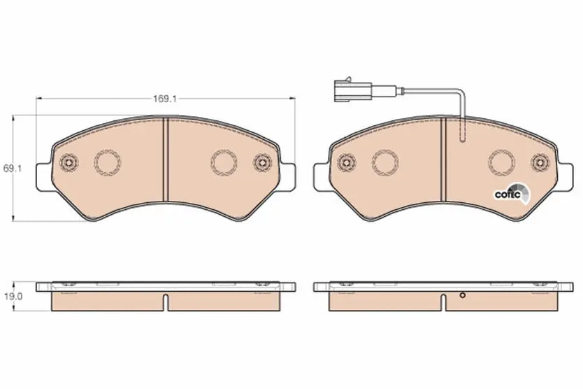 Brake Pad Set, Disc Brake GDB1982 - TRW