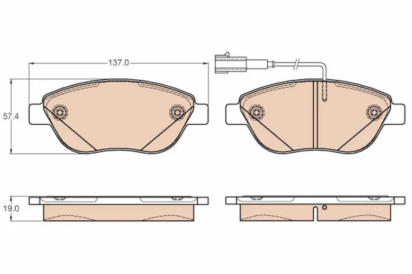 Brake Pad Set, Disc Brake GDB2001 - TRW
