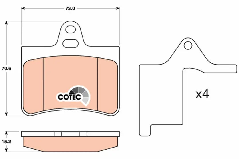Brake Pad Set, Disc Brake GDB203 - TRW
