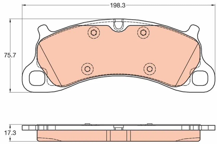 Brake Pad Set, Disc Brake GDB2057 - TRW