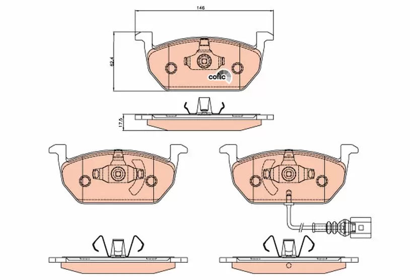 Brake Pad Set, Disc Brake GDB2080 - TRW
