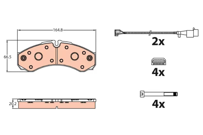 Brake Pad Set, Disc Brake GDB2109 - TRW