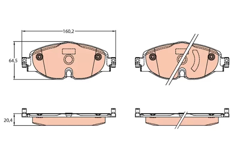 Brake Pad Set, Disc Brake GDB2143 - TRW