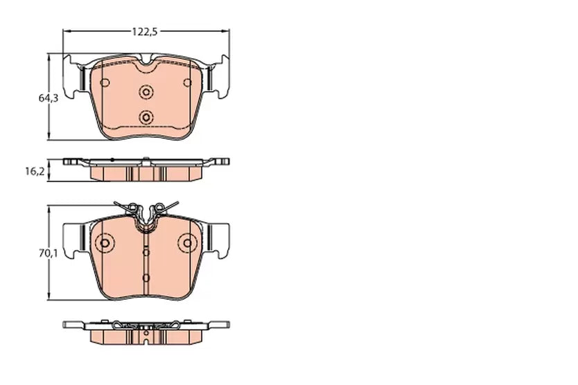 Brake Pad Set, Disc Brake GDB2154 - TRW