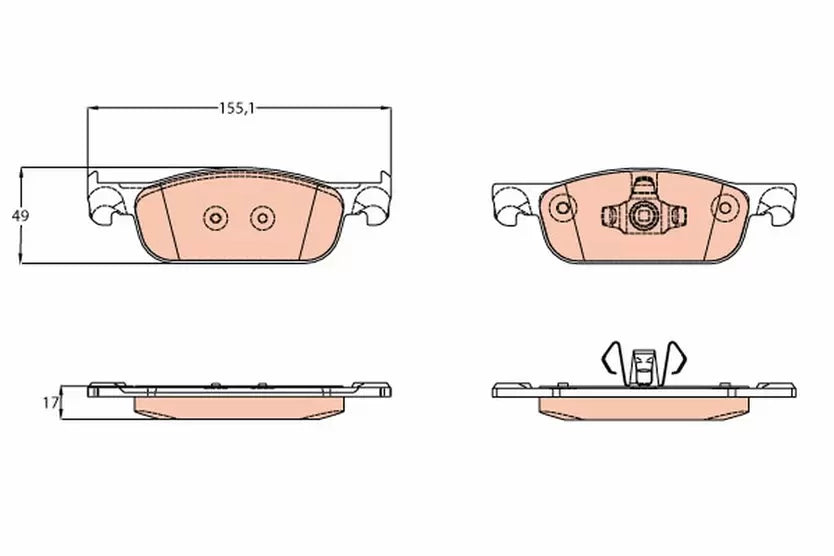 Brake Pad Set, Disc Brake GDB2157 - TRW