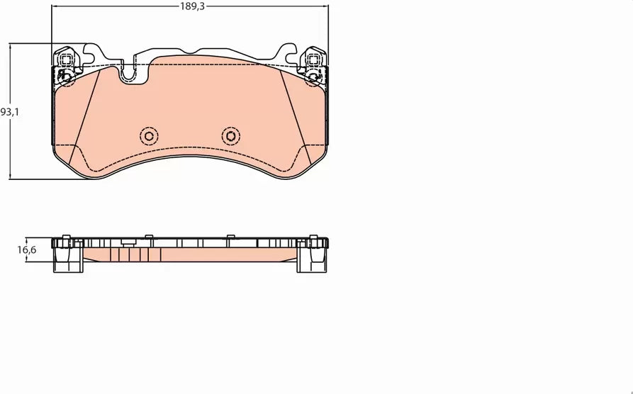 Brake Pad Set, Disc Brake GDB2220 - TRW