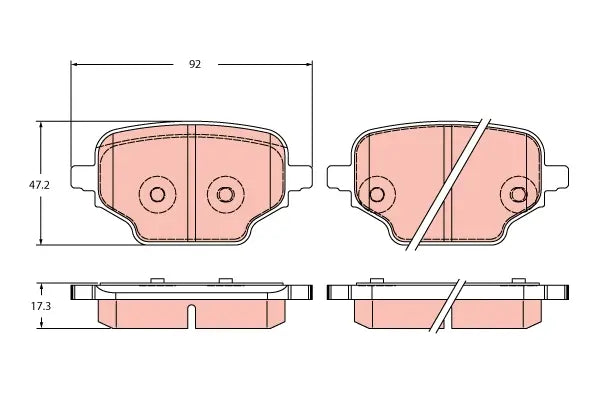 Brake Pad Set, Disc Brake GDB2410 - TRW