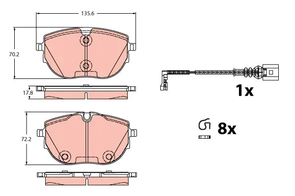 Brake Pad Set, Disc Brake GDB2412 - TRW